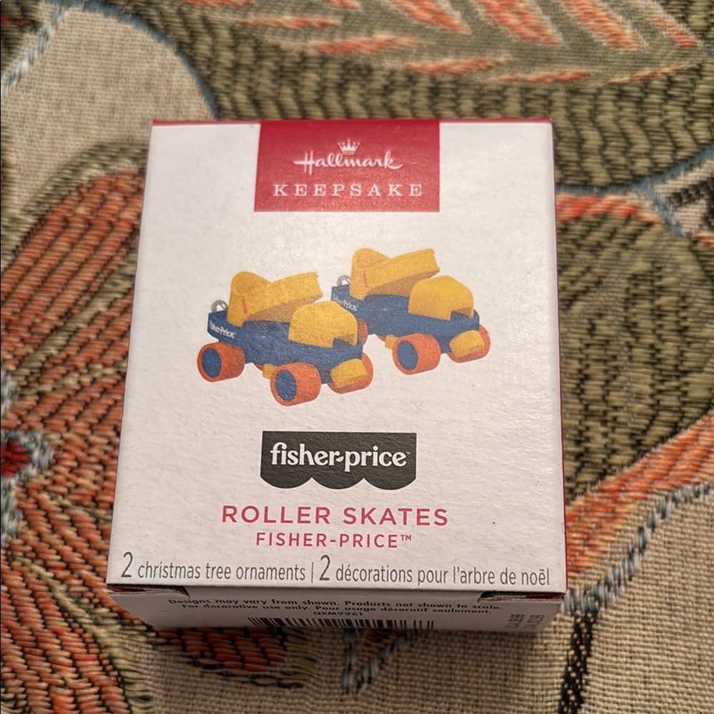 Hallmark Miniature Fisher-Price Roller Skates Ornament *NIB*